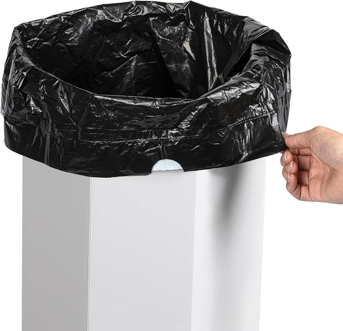 happimess Fleur 25 Gal Trash Can Bin, Cotton White, Set of 2 | Event Recycling, Traditional Classic Disposable Corrugated Cardboard, 32" Height, 16" Width, 16" Depth