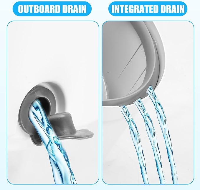 Mop and Bucket Set, Spin Mop Bucket with Separate Dirty/Clean Water System, Self-Wringing Square Mops for Floor/Wall Cleaning with 3 Microfiber Pads