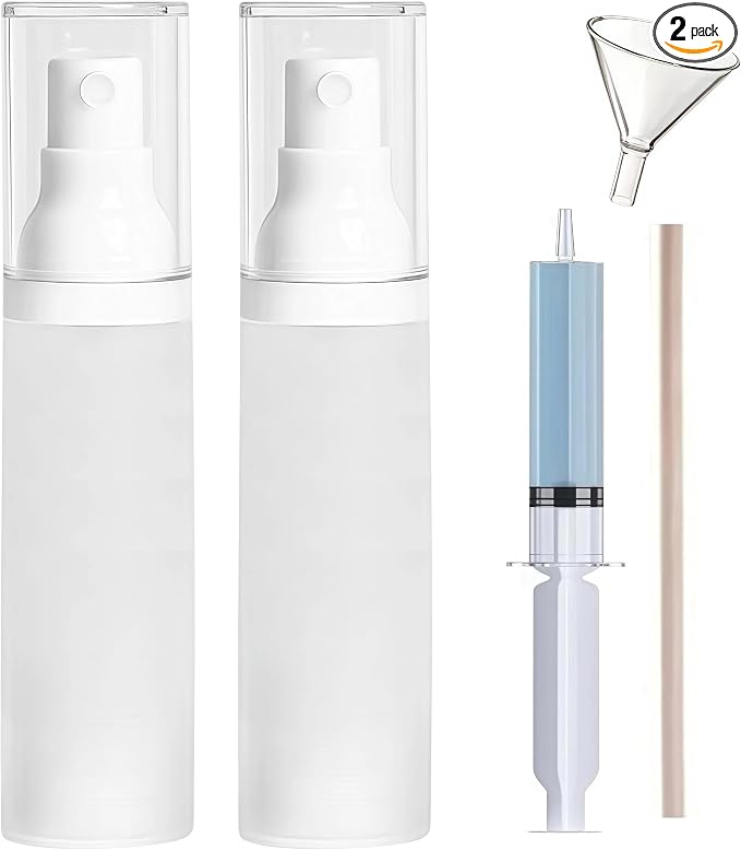 360° Angle Work Small Spray Bottle 1.7oz Travel Size Spray Bottle | Refillable Leak Proof Mini Travel Bottles TSA Approved For Perfume Toner Hair spray Facial Moisturizing | 1.7oz/50ml, 4pack