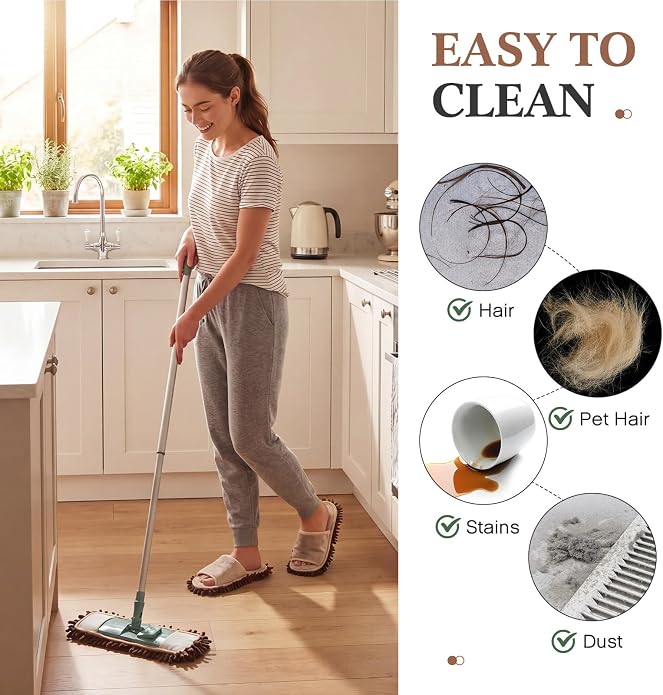 Jecery 4 Pair Microfiber Mop Slipper