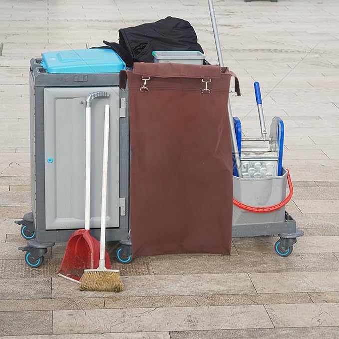 Service Cart Bag Liner Oxford Cloth Large Capacity Folding Design | Leakproof, Portable Organizer, Housecleaning Trolleys and Shopping Carts