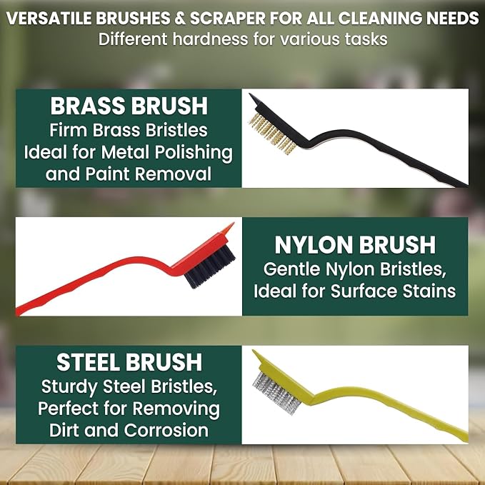 14 Pcs Crevice Cleaning Brush Set – Hard Bristle Cleaning Tools for Grout, Tile Floors, Gaps & Narrow Spaces – Multi-Purpose Grout Scrub Brush for Cleaning Bathroom, Shower, Window Tracks, Kitchen | Multi-Purpose Grout Scrub Brush for Tile Floors, Bath...
