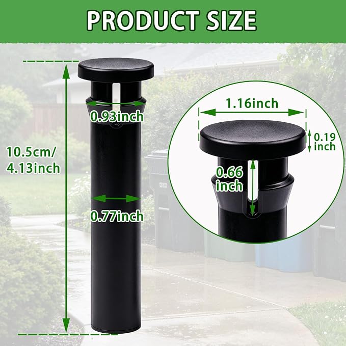 4 Pack Heavy Duty Wheelie Trash Can Bin Lid Hinge Pins Fit for Rehrig Sierra Huskylite 95-Gallon Wheeled Trash Can Lids Latch Stronger for Outdoor Household Commercial Wheelie Trash Bins Accessories