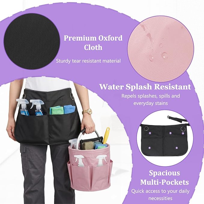 Cleaning Apron, Cleaning Caddy & Household Cleaning Storage Organizer Set