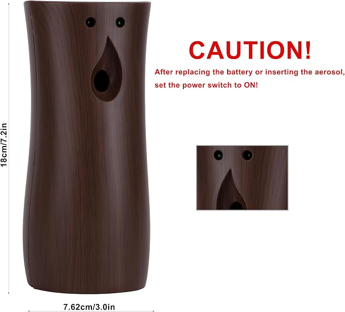 Automatic Air Freshener Spray Dispenser with Remote Control 2-Pack, Wood