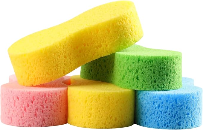 Temede Large Car Wash Sponges, Extra Thick Foam Sponges, 5-Pack | 9.1" x 4.3" x 2.4", Extra Thick, Multi-Purpose Cleaning, Kitchen, Bathroom, Household