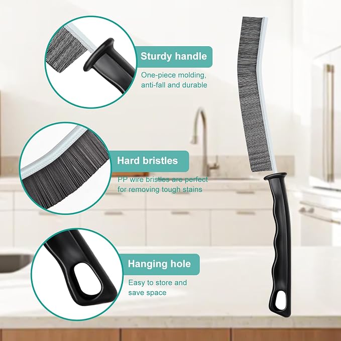 Crevice Cleaning Brush,New Multifunctional Gap Cleaning Brush Tool,Thin Scrub Brush Hard-Bristled Gap Scrub Brush for Bathroom Kitchen Tiles Window Door Slots(5pcs)