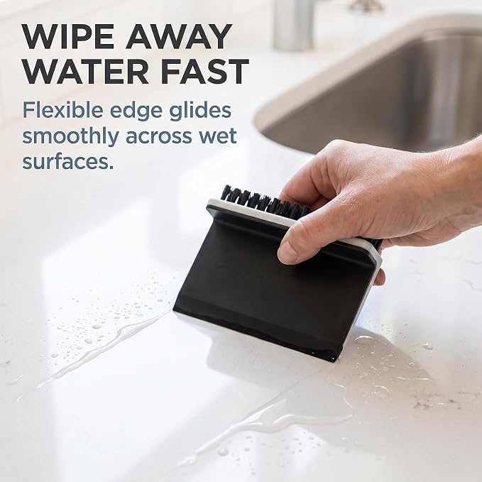Black Kitchen Sink Squeegee Cleaner Countertop Brush,Kitchen Gadgets, Wiper Vegetable Cleaning Brush Wiper Home Kitchen Tool Accessories Fruit and Fruit and Vegetable Cleaning Brushes
