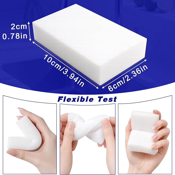 20 Pack Magic Cleaning Sponge Erasers, Non-Scratch Melamine Sponges in Bulk | Just Use Water Multi-Surface Melamine Foam Cleaning Scrubber Pad Sponges for Wall Shoes Bathtub Door Shower Bathroom Kitchen
