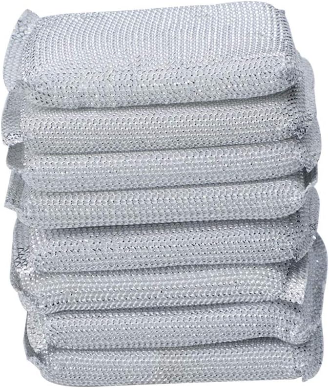 uxcell 8pcs Scouring Pad Non-Scratch Scouring Sponge 5"x3.3" Scrub Pads