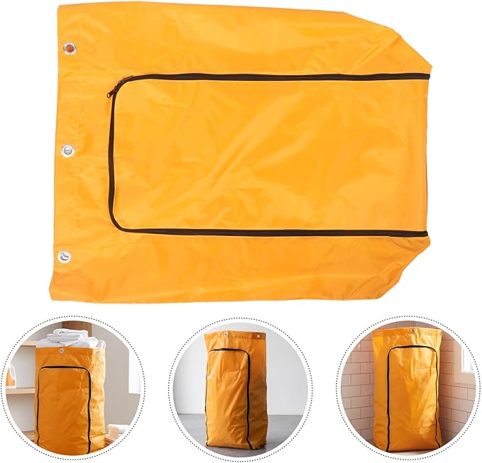 VICASKY Portable Housekeeping Cart Bag for Janitorial Cart, Large Capacity Oxford Cloth with Zippered Front, Sturdy Cleaning Trolley Bag for Cleaning Company and Housekeeping Service
