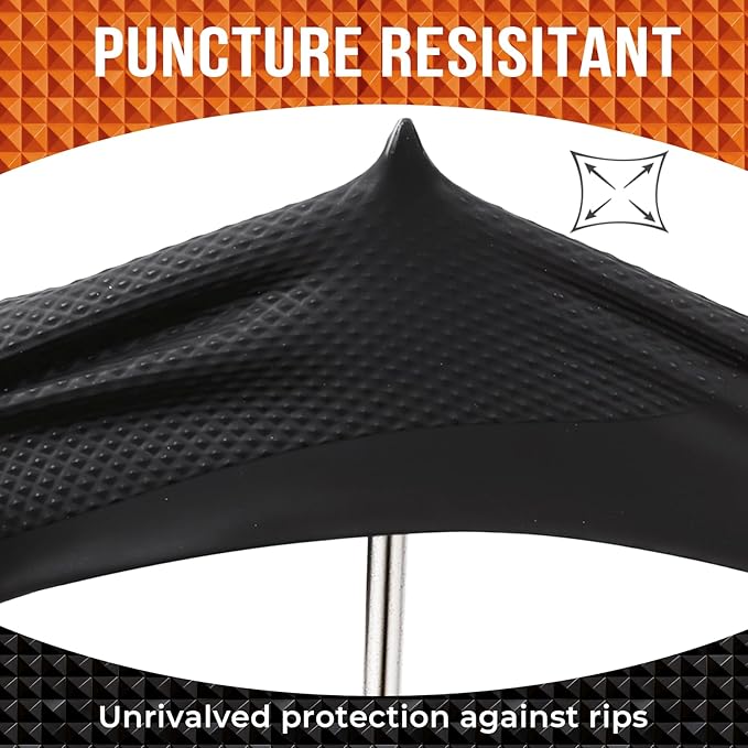 10 Mil Heavy Duty Diamond Texture Nitrile Gloves, X-Large, 100 Ct | 10 Mil Diamond Grip, Heavy Duty Protection, Industrial Work, Automotive Repair, Mechanics, Equipment Maintenance, Secure Grip