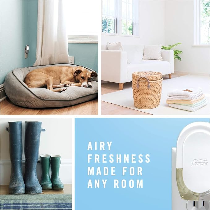 Febreze Light Plug Bamboo Starter Kit with Fade Defy Technology Pack of 2