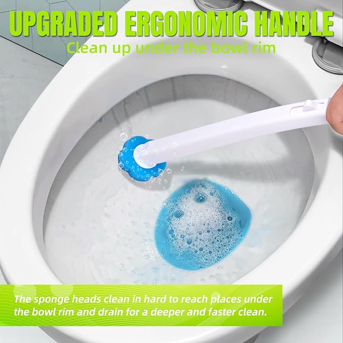 Disposable Toilet Brush, Toilet Wand Refills, Toilet Bowl Cleaner Brush for Bathroom Maintenance