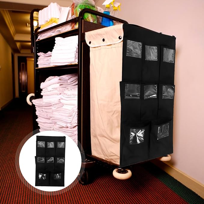 Shopping Cart Organizer Bag with Independent Compartments for Grocery Use | High-density Trash Collecting Material, Foldable and Portable Build, Wear and Tear Resistant for Supermarket Trips