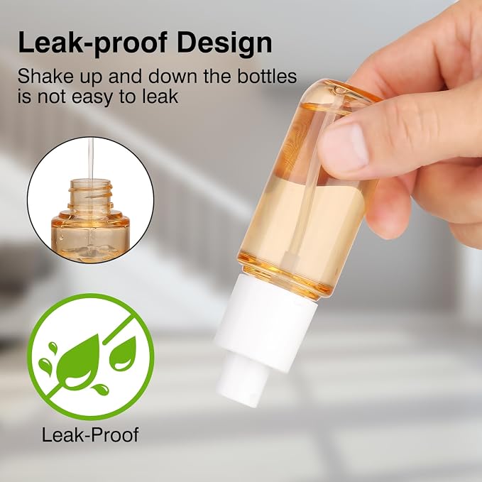 Small Spray Bottles 4Pack 40ml Fine Mist TSA Travel Size Toiletries | 1.35oz Empty Mini Spray Bottles Refillable Plastic Travel Bottle Set for Hair, Face Toner, Plants, Cleaning