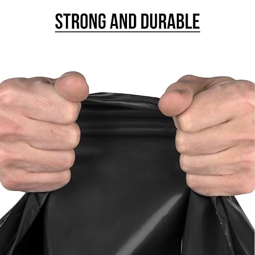 Ultrasac 39 Gallon 1.1 MIL Black Drawstring Trash Bags - 33" x 43" - Pack of 150 - For Kitchen & Outdoor