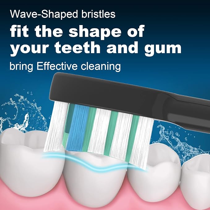 3 Pack Toothbrush Replacement Heads Compatible with WaterPik Sonic Fusion 2.0, FitMount Flossing Brush Head Fit for Water-Pic SF-01 SF-02 and 2.0 SF-03 SF-04