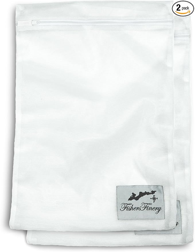 Fishers Finery Laundry Bag Washable Undergarment Laundry Bag (2 Pack)