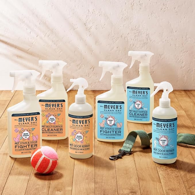 MRS. MEYER'S CLEAN DAY Pet Odor Neutralizer, Coconut Leaf Scent, 12oz (Pack of 6)