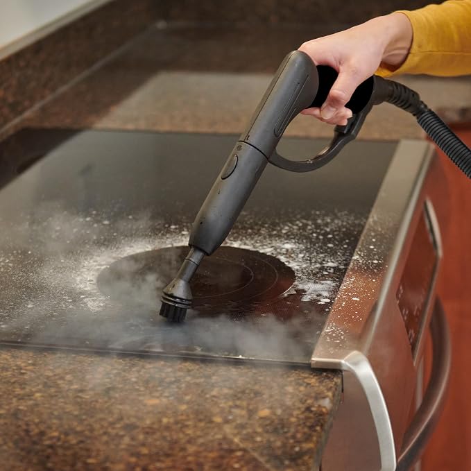 Wagner Spraytech 925e Elite Multipurpose Steam Cleaner, 20 Accessories | Elite steam cleaner includes 20 accessories for chemical-free whole home cleaning on hardwood, tile and other surfaces.