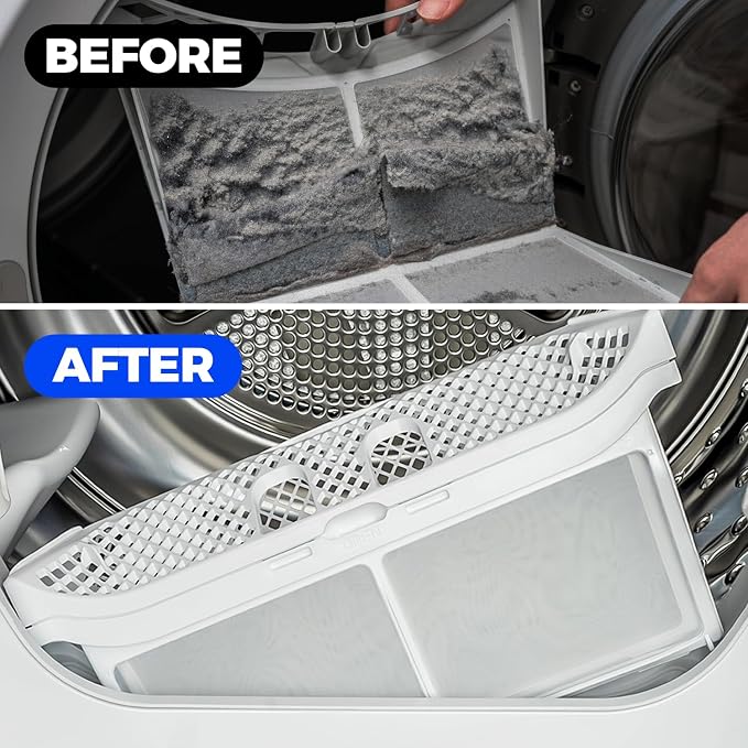 Holikme Dryer Vent Cleaner Kit – Black Lint Vacuum Attachment | Dryer Vent Vacuum Hose Replacement Parts Reach Deep Inside Vents - Remove Hidden Lint, Speed Drying & Reduce Fire Risk