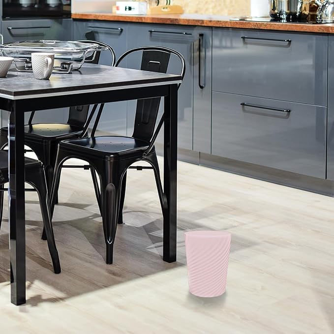 DAJITRE 1.8 Gallon Small Trash Can Wastebasket Recycling Bin Slim Profile for Compact Spaces Bathroom, Office, Bedroom, Kitchen (1.8 Gallon, Pink)