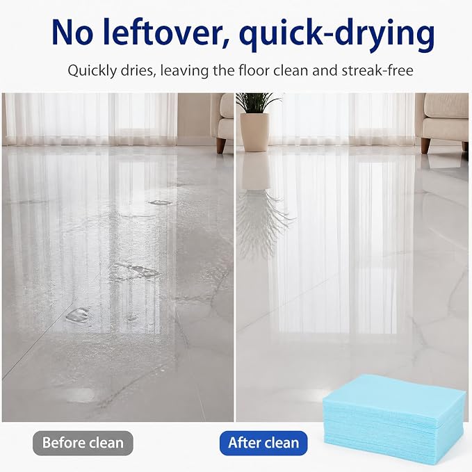 100Pcs Multi-Surface Floor Clean Sheet, Deep Multiple Clean Sheet for Hardwood Tile Laminate Multi-Effect Mopping Floor Cleaner for Home Kitchen Living Room Household Supplies Accessories