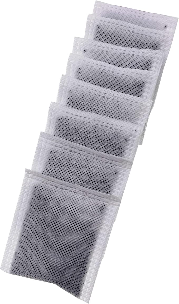Compact Activated Charcoal Odor Absorbing Filter Refill Deodorizer | for iTouchless Cans 2.5 Gal, 3 Gal, 4 Gal and Other Small Trash Cans Under 8 Gallons with Filter Compartment (8 Pack)