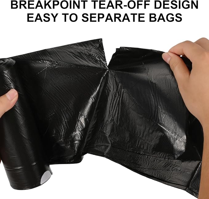 13 Gallon Drawstring Trash Bags,Extra Strong,40 Count (Black) | Heavy Duty Unscented Garbage Bags,Tear & Leak Resistant, for Kitchen, Home, Office, Fits 40-60L Bins