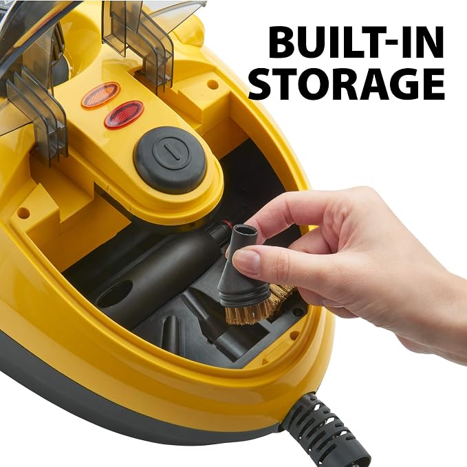 Wagner Spraytech 915e Multipurpose Steam Cleaner, 18 Accessories | On-demand steamer includes 18 accessories for floors, household surfaces and wallpaper removal.