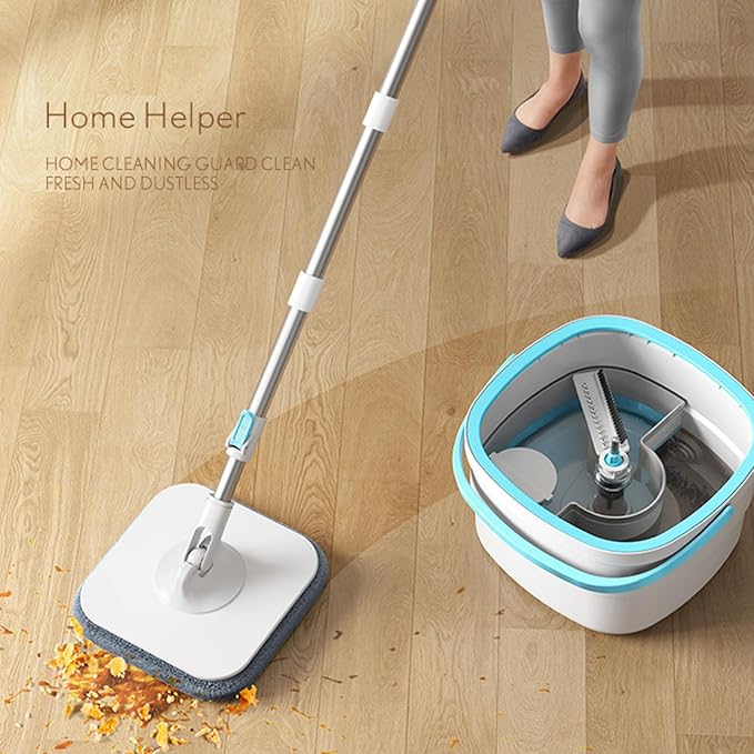 Mop and Bucket Set Housekeeping Floor Cleaning Supplies | Mop And Bucket Set with Wringer for Hardwood Living Room Dining Room Kitchen Bathroom Study