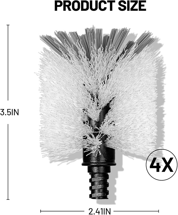 Bottle Brush Refill Heads for OXO Stainless Steel Bottle Brush Only, 4-Pack | Bottle Brush Replacement Head for Cleaning Water Bottles, Baby Bottles, Glassware, Mugs, Tumblers
