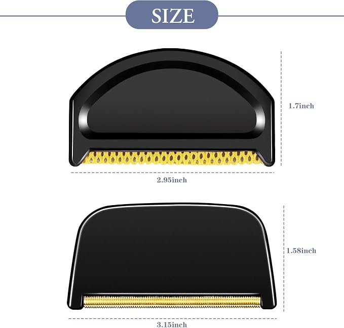 Boao 4 Pieces Sweater Combs to Remove Pilling Sweater Defuzzer | Multi-fabric Shaver and Wool Comb Cleaning Tools Knitwear Pilling Remover Pills, Fuzz from Clothes, Black