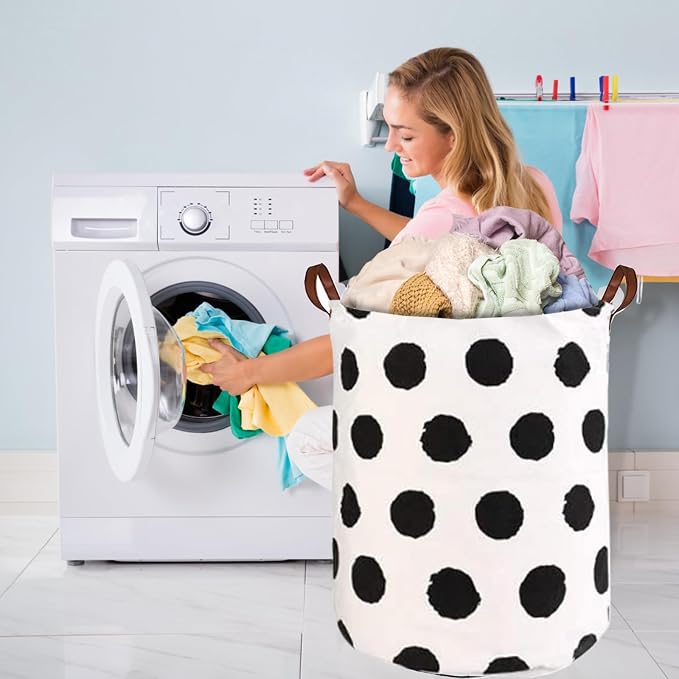 Collapsible Laundry Basket in Bedroom Waterproof Laundry Hamper in Bathroom Large Laundry Bag in College Dormitory Cloakroom Livingroom Nursery Organizer Toy Bin