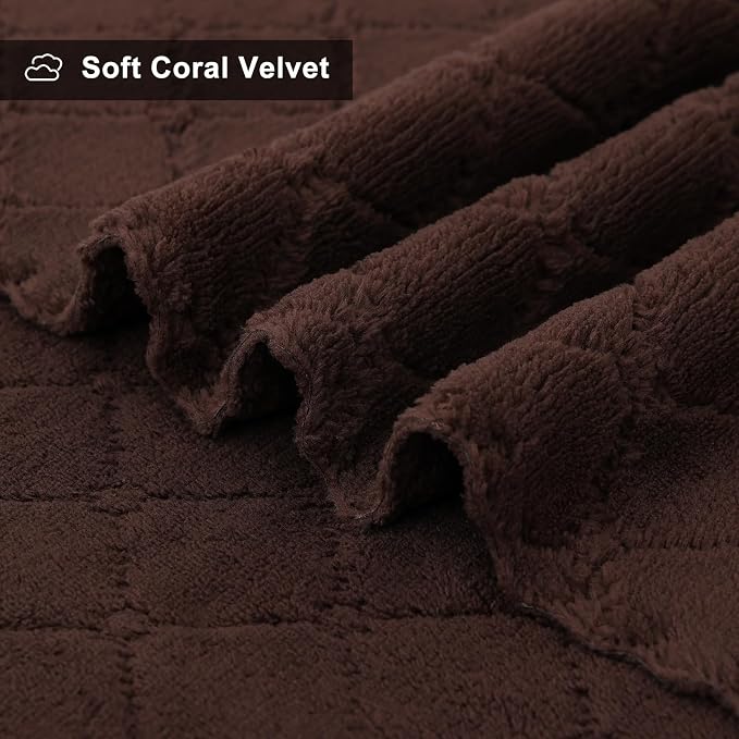 Homaxy 12 Pack Super Soft Absorbent Dish Towels, 10" x 20", Brown | Coral Velvet, Nonstick Oil Fast Drying Microfiber Cleaning Cloth, No Lint Dishcloths for washing and drying