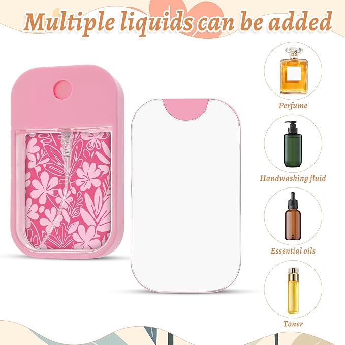 20 Pack Sublimation Blanks Card Perfume Spray Bottle, 45 ml | Mini Portable Sprayer Bottle with Funnel, Perfume Dispenser, Double-Sided Sublimation Aluminum Sheets, Travel Accessory