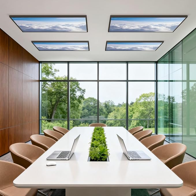 4 Pack Fluorescent Light Covers for Ceiling Lights Clouds Decorative Magnetic Light Cover Light Filters for Classroom Office Home