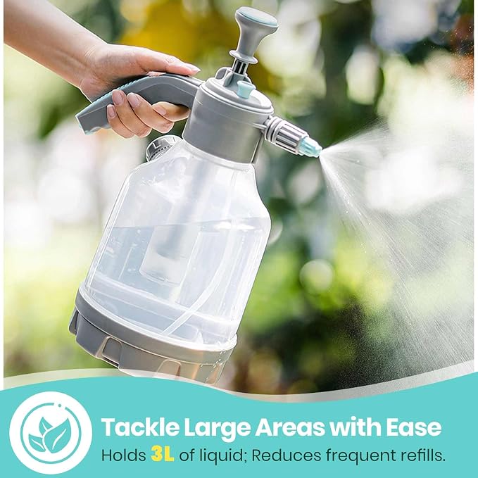 VENETIO Heavy-Duty 1 Gallon Plant Watering Can | Hand Pump Sprayer for Liquid Fertilizer/Soap with 2-Mode Nozzle | Multi-Purpose Garden Feeder for Spraying Flowers, Weeds, Pests and Cleaning
