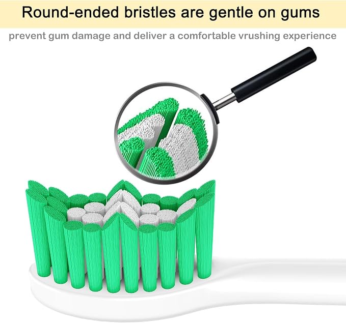 Aoremon Replacement Toothbrush Heads for Sonicare E-Series HX7022/66,6PCS | Toothbrush Heads fit for Essence Xtreme Elite Advance CleanCare Screw-on Electric Toothbrush Handle with Caps