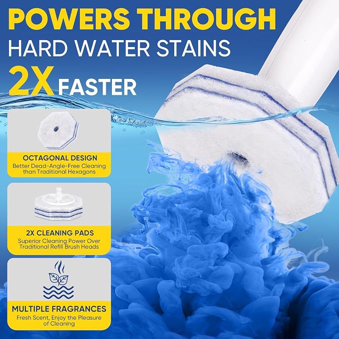 90Ct Aromative Toilet Brush Refills, Toilet Bowl Cleaner Refills, 3 Scents