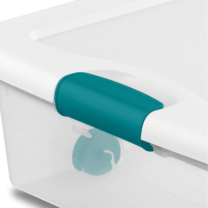 Sterilite Wheeled Latching Box w/ Lids for Home & Office, 56 Quart, 6-Pack