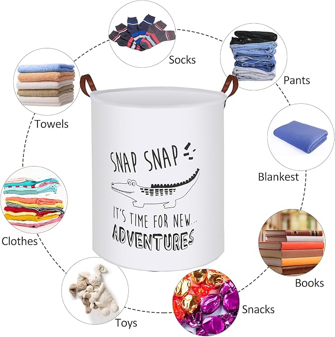 Collapsible Laundry Basket in Bedroom Waterproof Laundry Hamper in Bathroom Large Laundry Bag in College Dormitory Cloakroom Livingroom Nursery Organizer Toy Bin