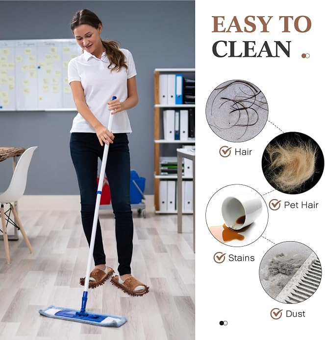 Jecery 4 Pair Microfiber Mop Slipper