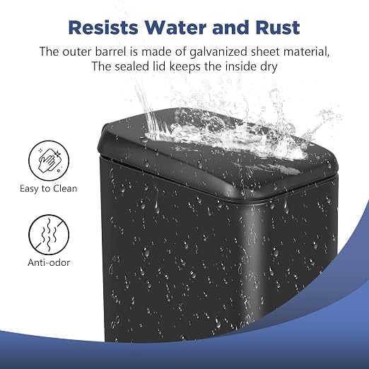 1.3 Gallon Small Kitchen Trash Can, Stainless Steel, Removable Plastic Inner Bucket, Foot Pedal, for Bathroom,(2 Set)