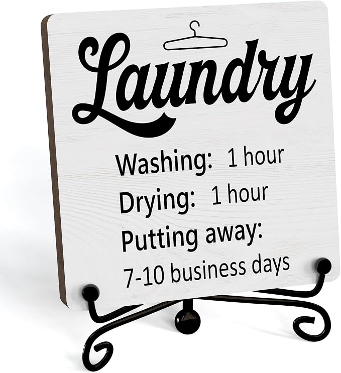 Laundry Room Sign, Washing Room Desk Decor, Laundry Sign, Farmhouse Shelf Decor, 04