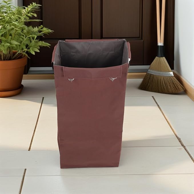 ULTECHNOVO Large Capacity Cleaning Organizer Tote Bag for Housekeeping Cart, Portable Canvas Utility Bag with Iron Hooks, Easy to Install and Convenient Access for Home and Office Use