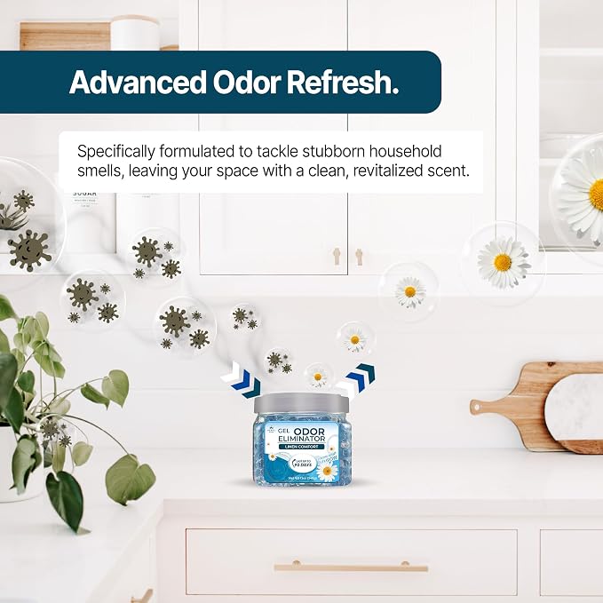 Gel Air Freshener - Linen Long Lasting Odor Absorber for Home by Perfa | Luxury Fragrance - Neutralizes Lingering Smells - Odor Eliminator - Great for for Home, Office & Small Spaces - Pack of 2
