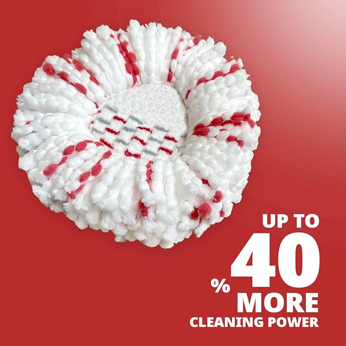 3 Pack Spin Mop Head Replacement | Mop Replace Head for Easy Wring 1-Tank System, 40% More Cleaning Power, Easy Cleaning, Microfiber and Machine Washable