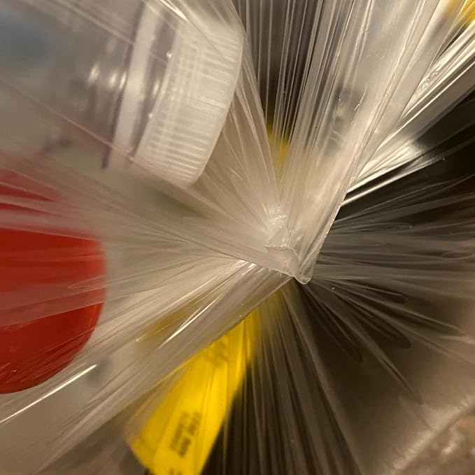 TYPLASTICS 33 Gallon Clear Trash Can Liners - 33" x 40" | High Density Garbage Bags - Case of 500 - Multipurpose for Office, Outdoor, Recycling, Industrial and Commercial